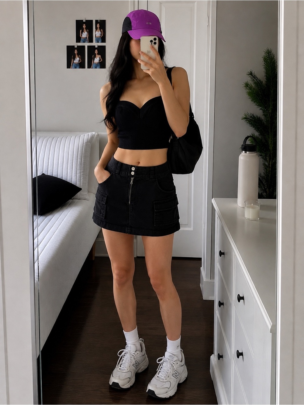 Black Ribbed aritzia top